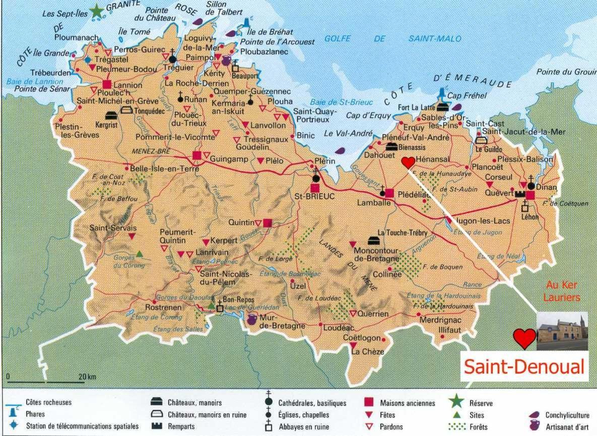 Au Ker Lauriers Chambres Et Table D Hotes Saint-Denoual Zewnętrze zdjęcie